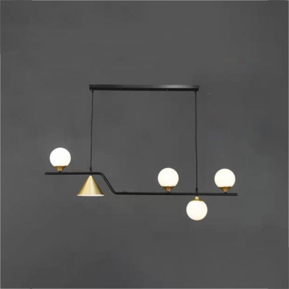 Arisha Moderno LED Lámpara Colgante Negro/Oro Vidrio Salón/Dormitorio