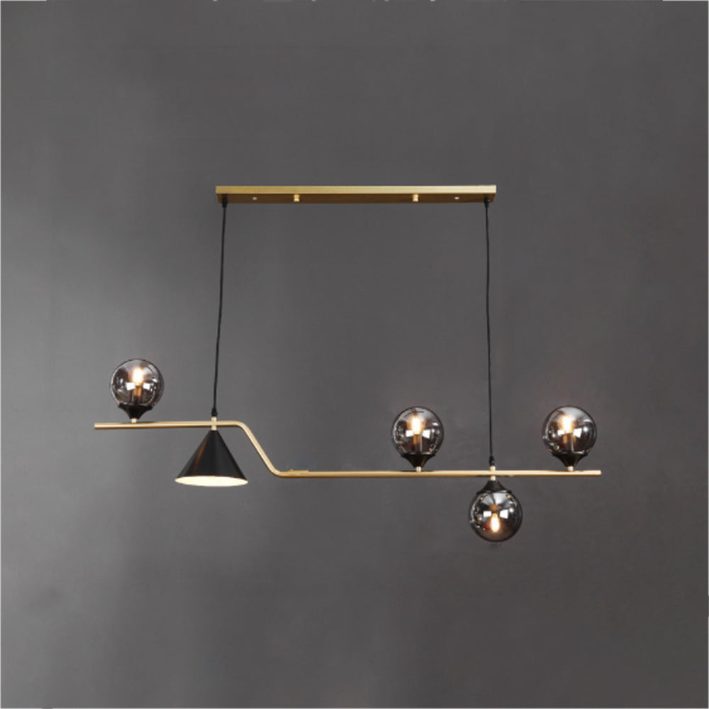 Arisha Moderno LED Lámpara Colgante Negro/Oro Vidrio Salón/Dormitorio