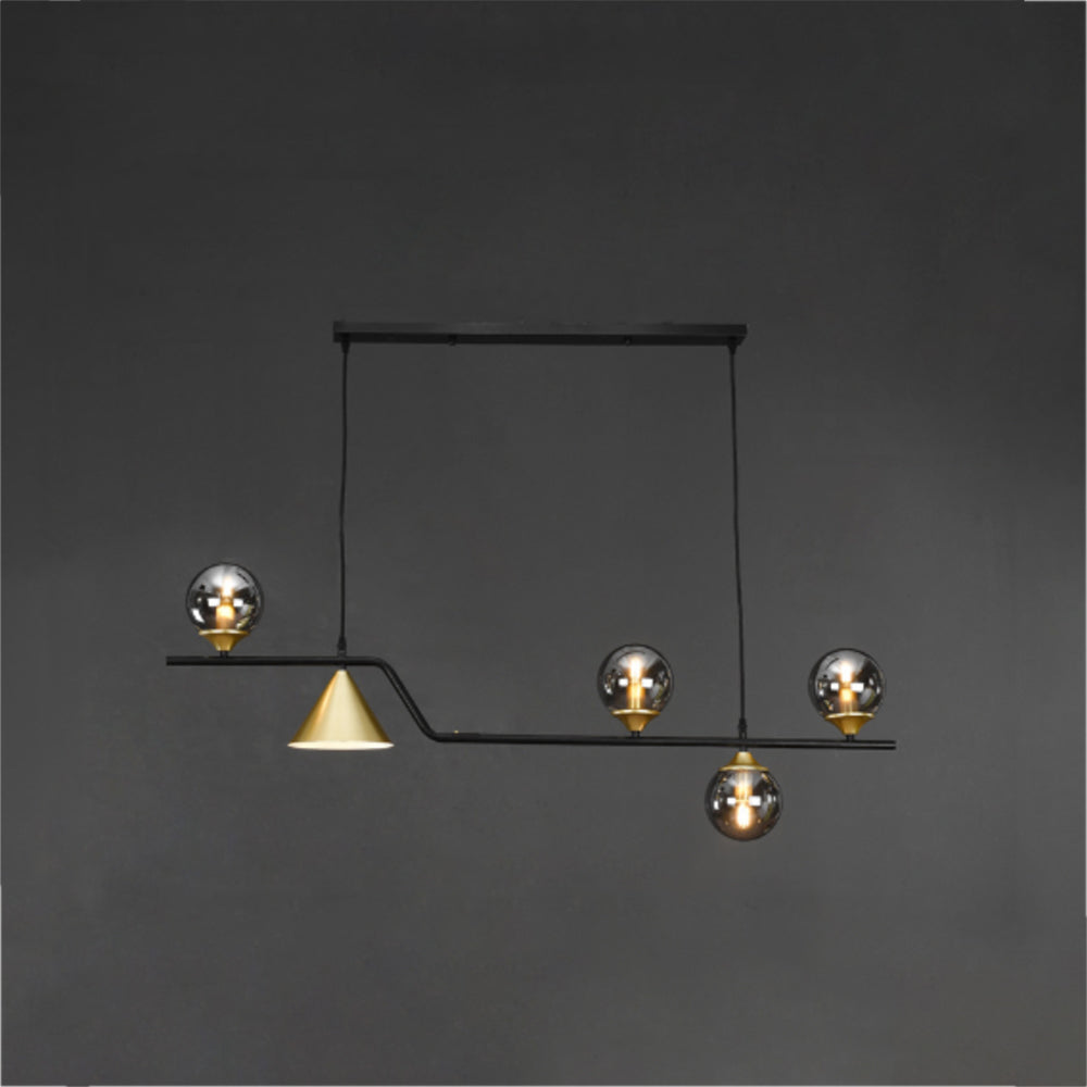 Arisha Moderno LED Lámpara Colgante Negro/Oro Vidrio Salón/Dormitorio