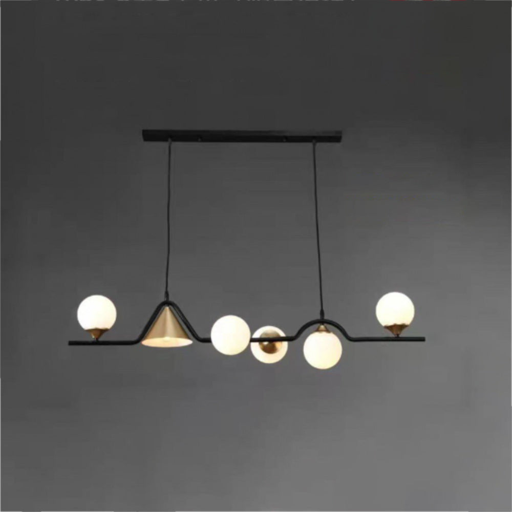 Arisha Moderno LED Lámpara Colgante Negro/Oro Vidrio Salón/Dormitorio