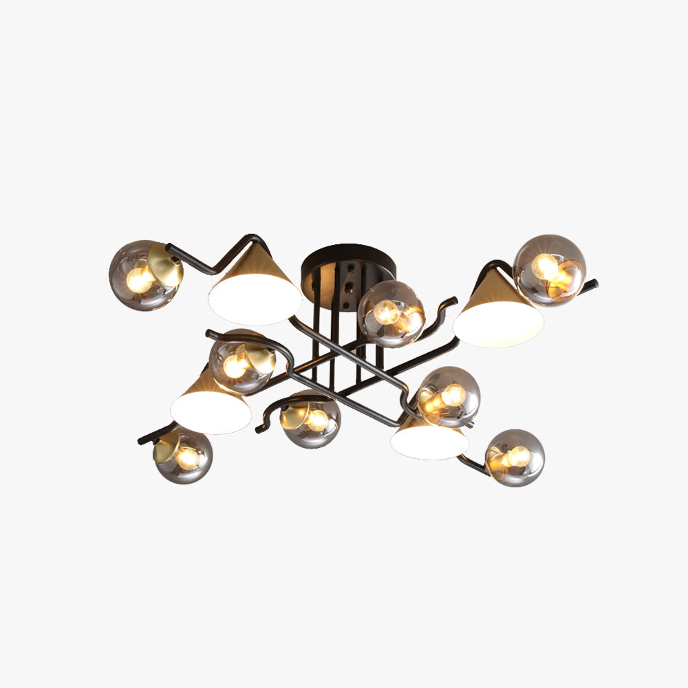 Arisha Inusual LED Lámpara de Techo Metal/Vidrio Dormitorio/Salón