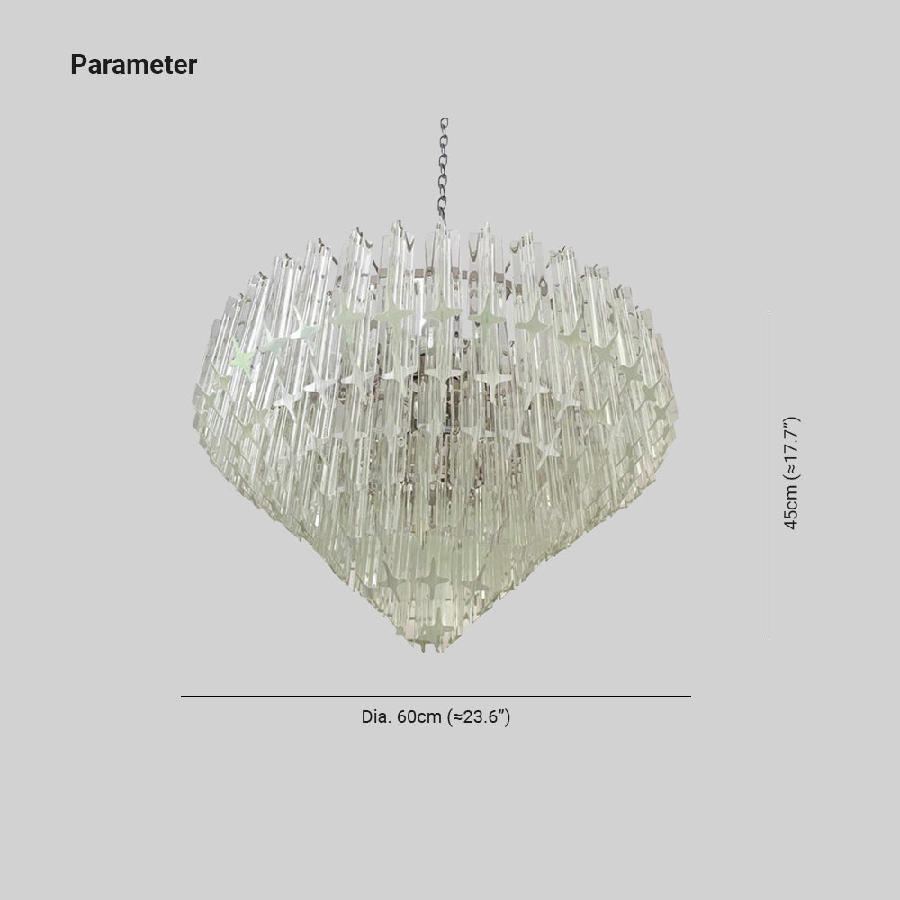 Silva Moderno Lujo Arte LED Lámpara Colgante Vidrio Dormitorio