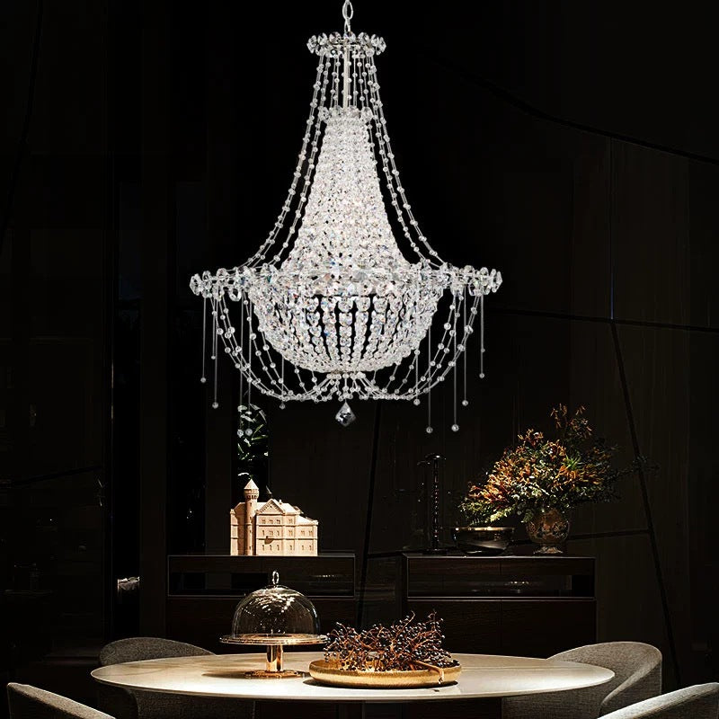 Kristy Italiano Metal Cristal Lámparas de Araña Salón Comedor