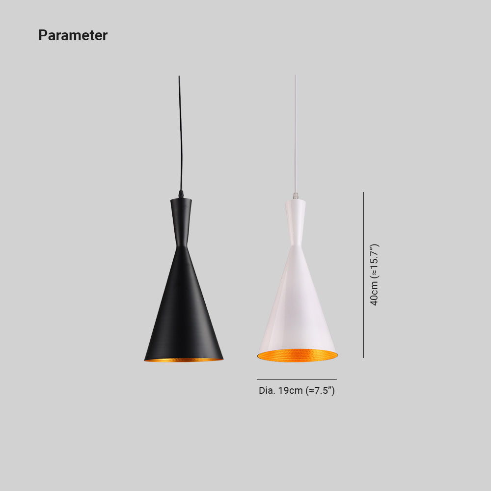 Valentina Nórdico Cone-Shaped Lámpara Colgante Metal Dormitorio
