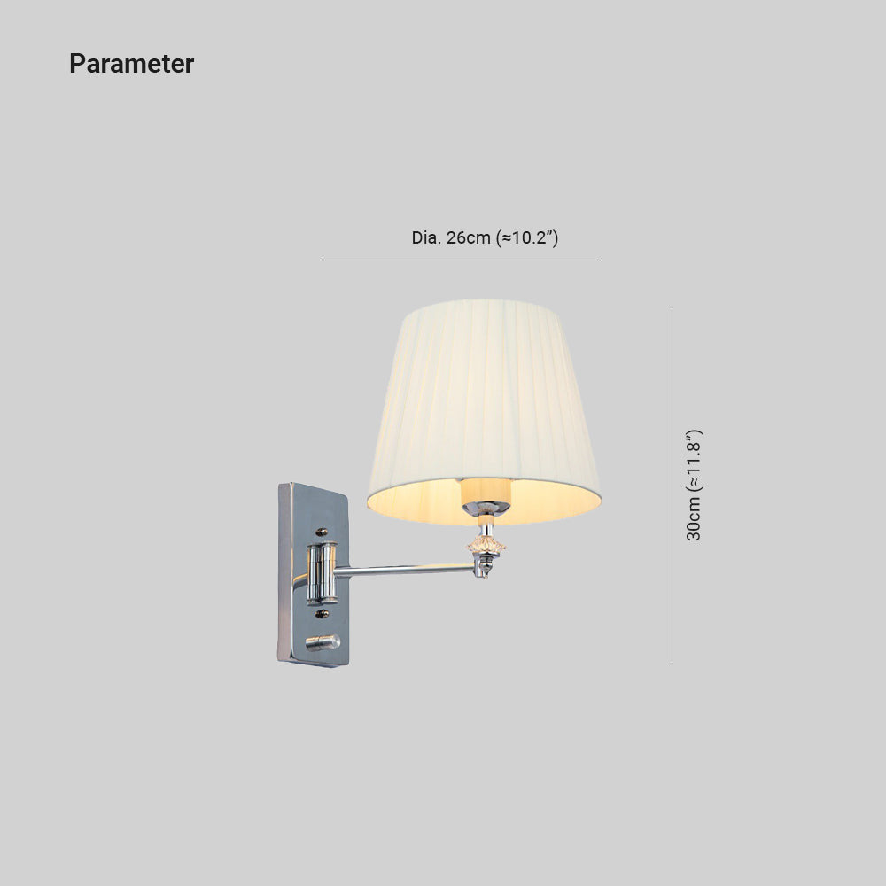 Ritta Moderno LED Interior Aplique Metal Tejido Dormitorio Salón