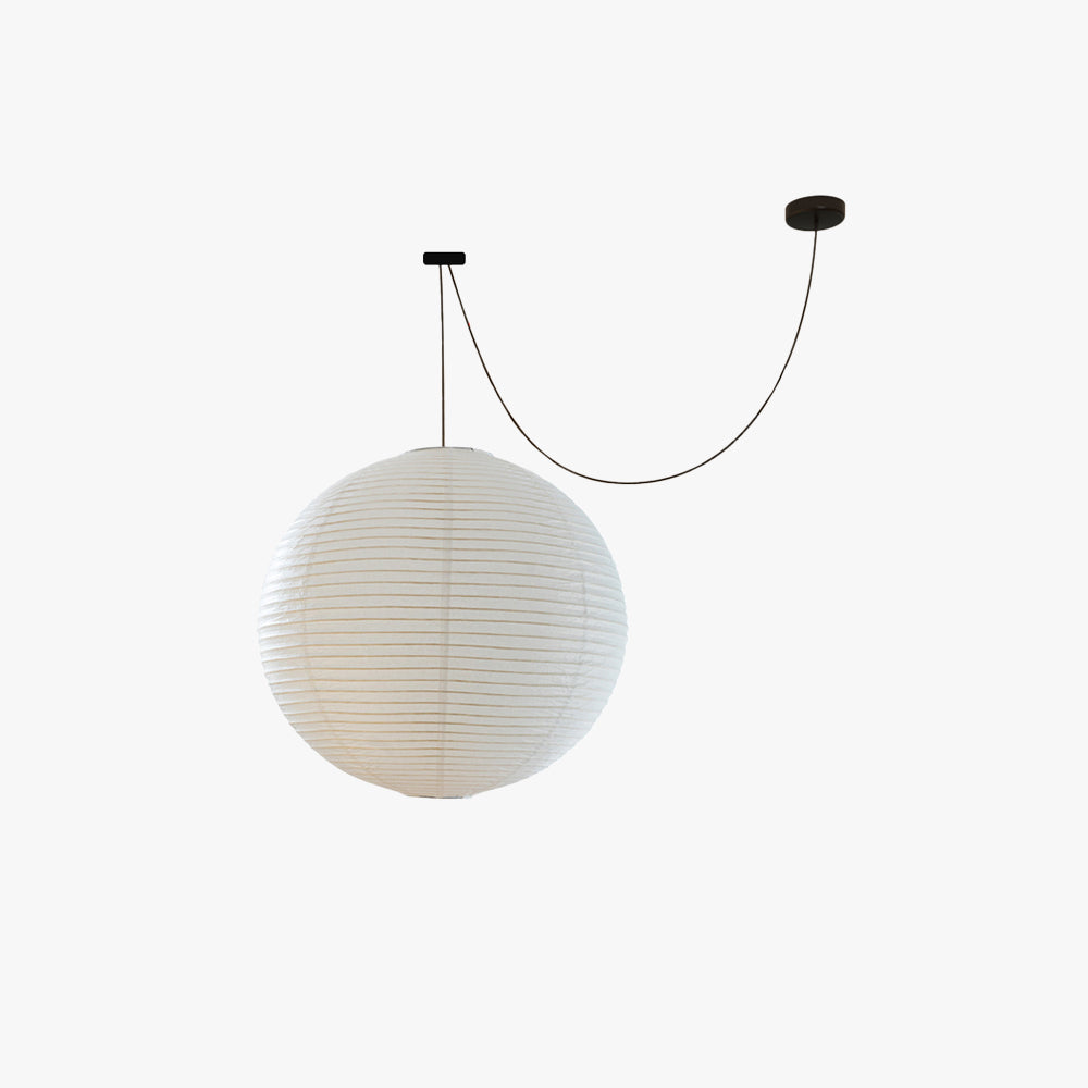Ritta Wabi-sabi Globo Metal Papel LED Lámpara Colgante Salón Dormitorio
