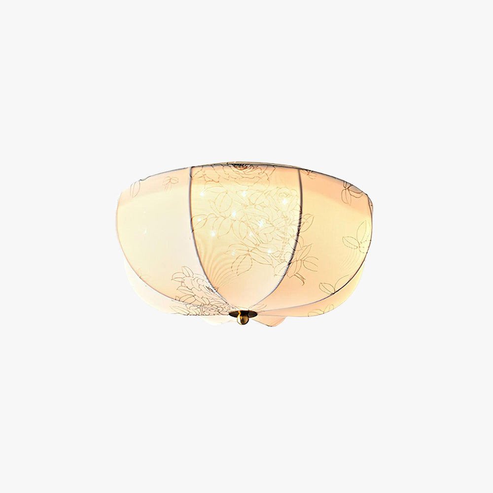 Ritta Retro Globo Metal Tela LED Plafón Lámpara de Techo Comedor Dormitorio