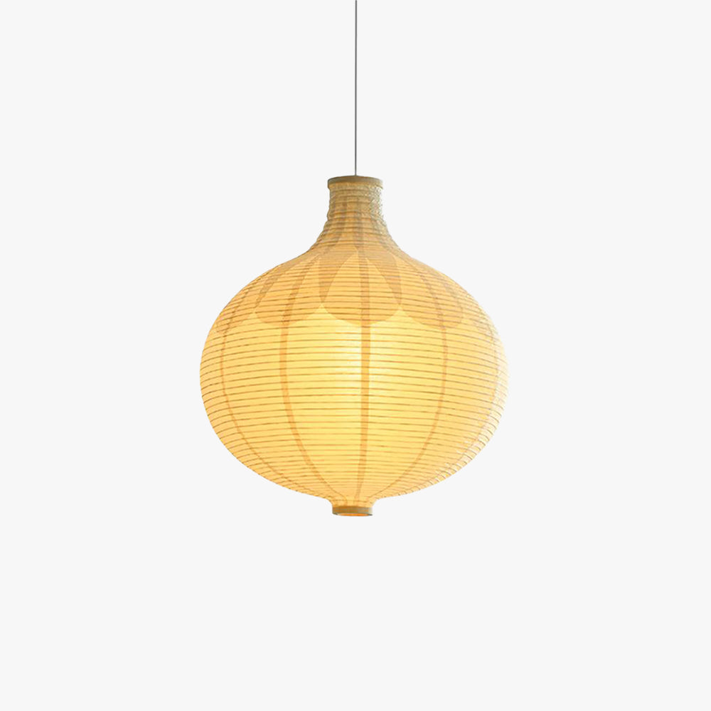 Ritta Japonés Diseño Globo Madera Papel LED Lámpara Colgante Salón