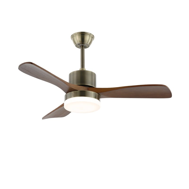Ventilador de Techo Ventio Minimalista Plateado y Madera con Luz