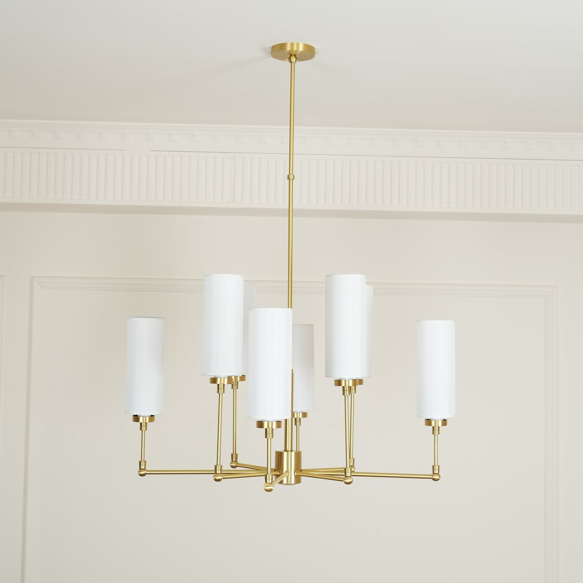Artemis Chandelier Brass Fabric