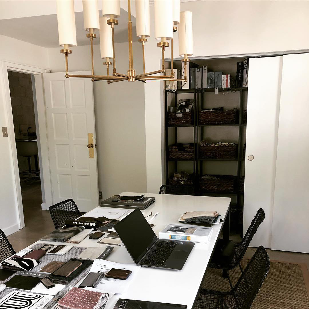 Artemis Chandelier Brass Fabric