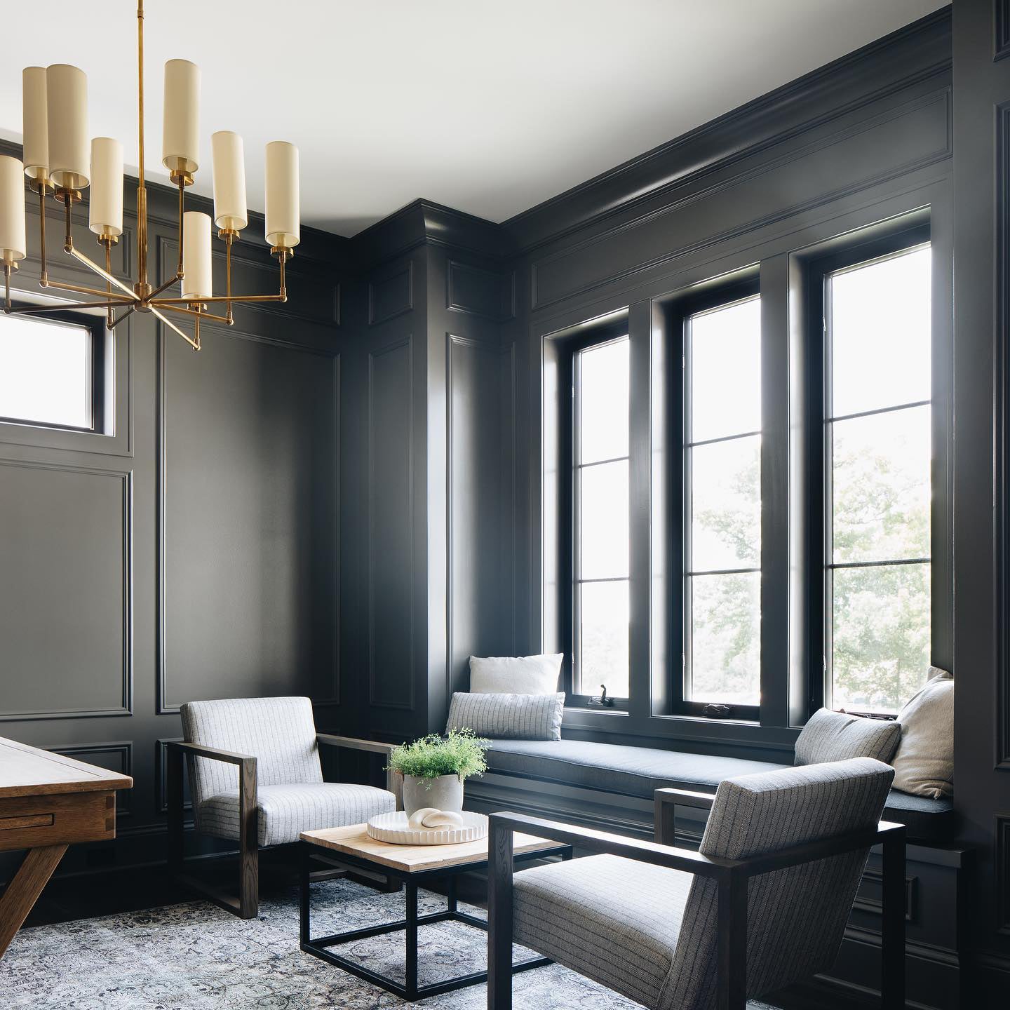 Artemis Chandelier Brass Fabric