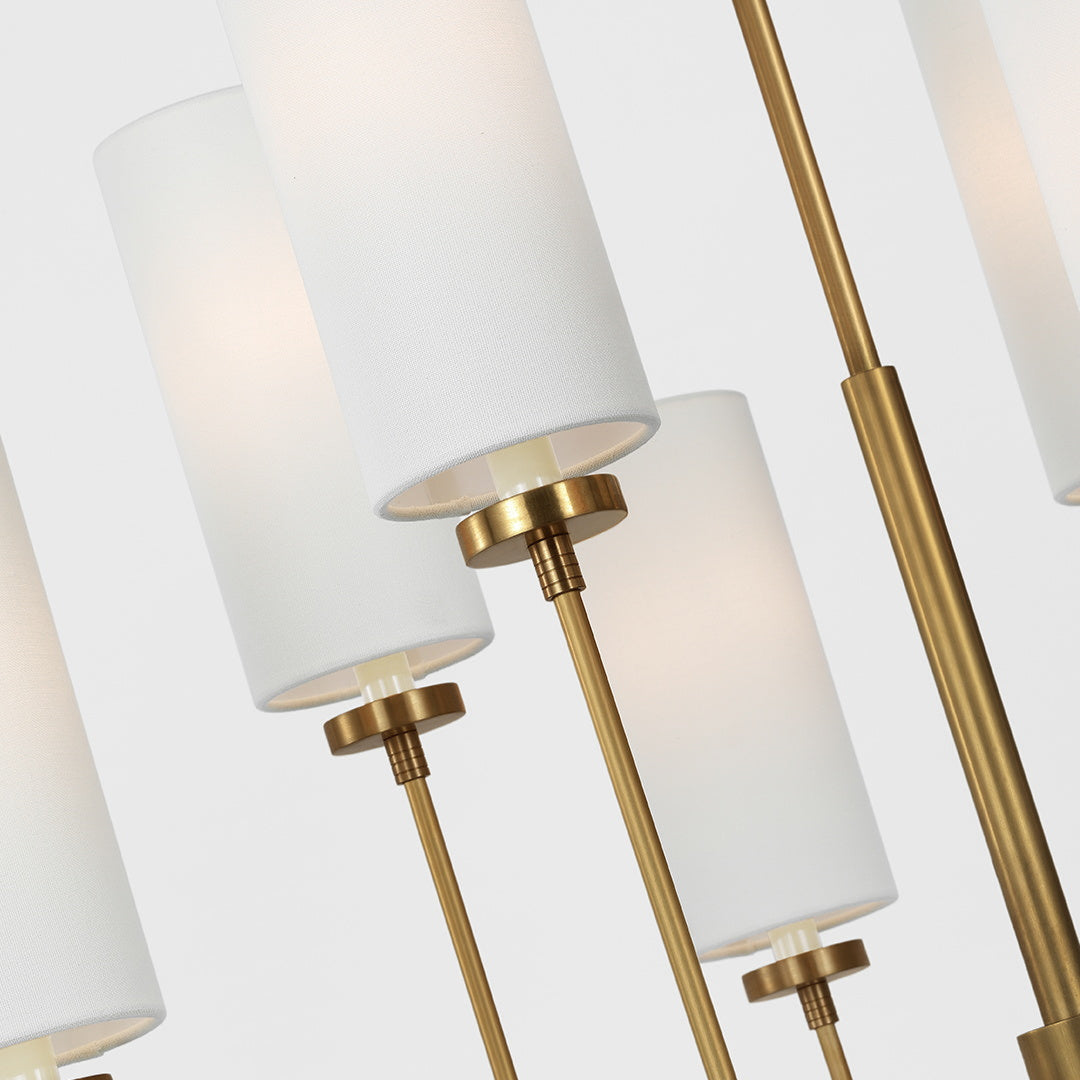 Artemis Chandelier Brass Fabric