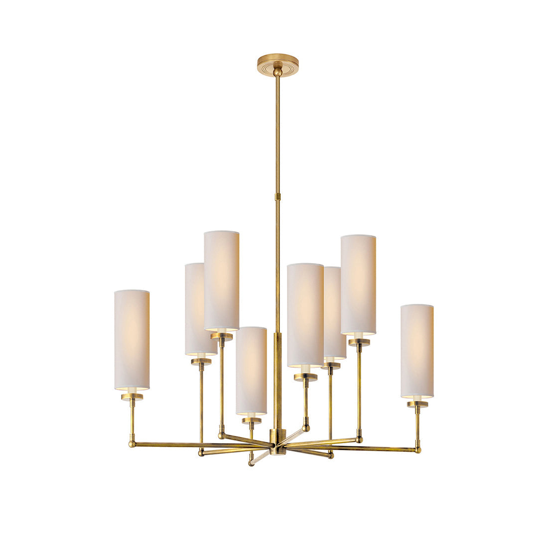 Artemis Chandelier Brass Fabric