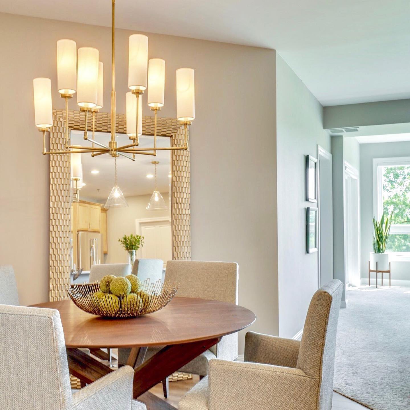 Artemis Chandelier Brass Fabric