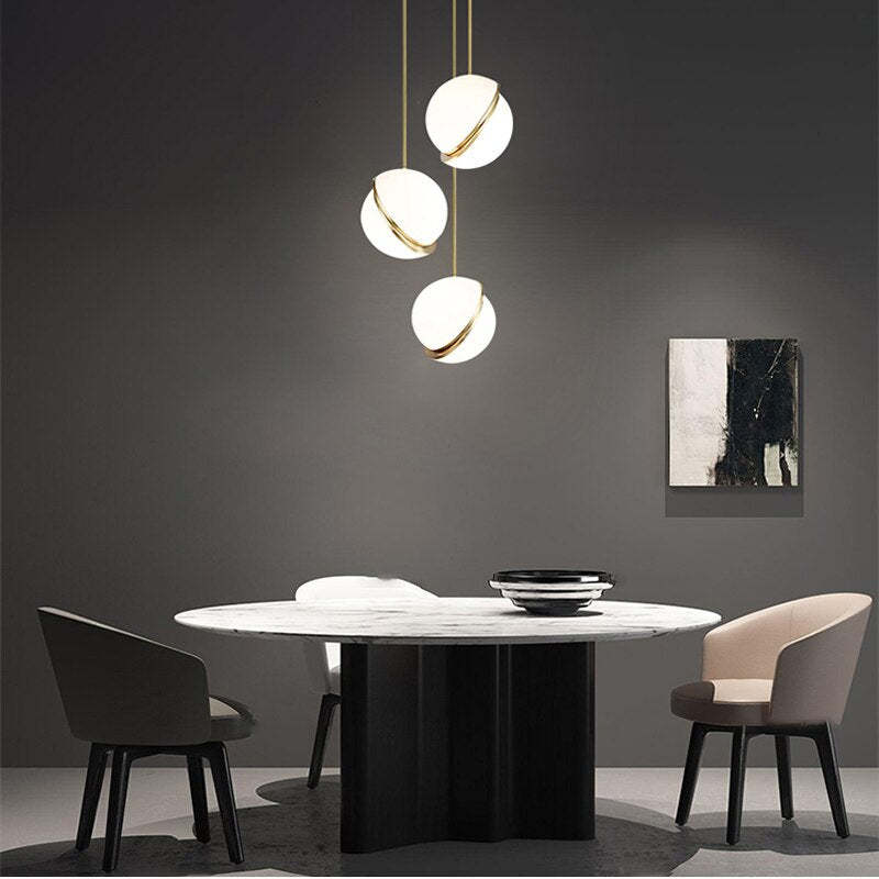 Arisha Moderna Bola LED Metal/Acrylic Lámpara Colgante Blanca