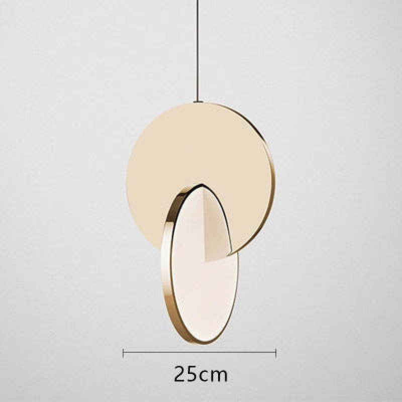 Arisha Minimalista Redonda Metal Lámpara Colgante Dorada/Plata