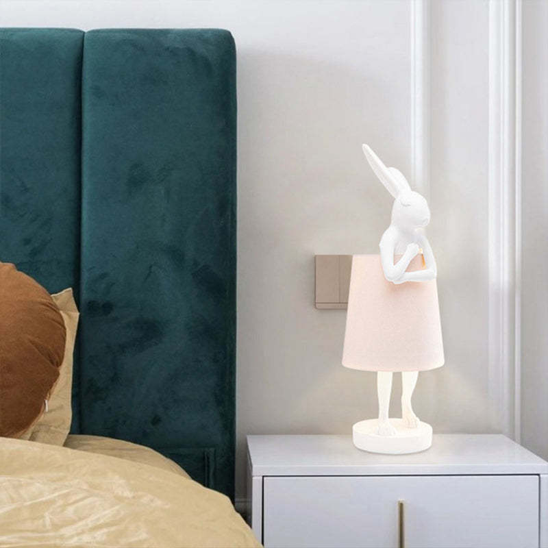 Arisha Moderna Diseño Resina Coneja Ballet Lámpara de Mesa Dorada/Blanca