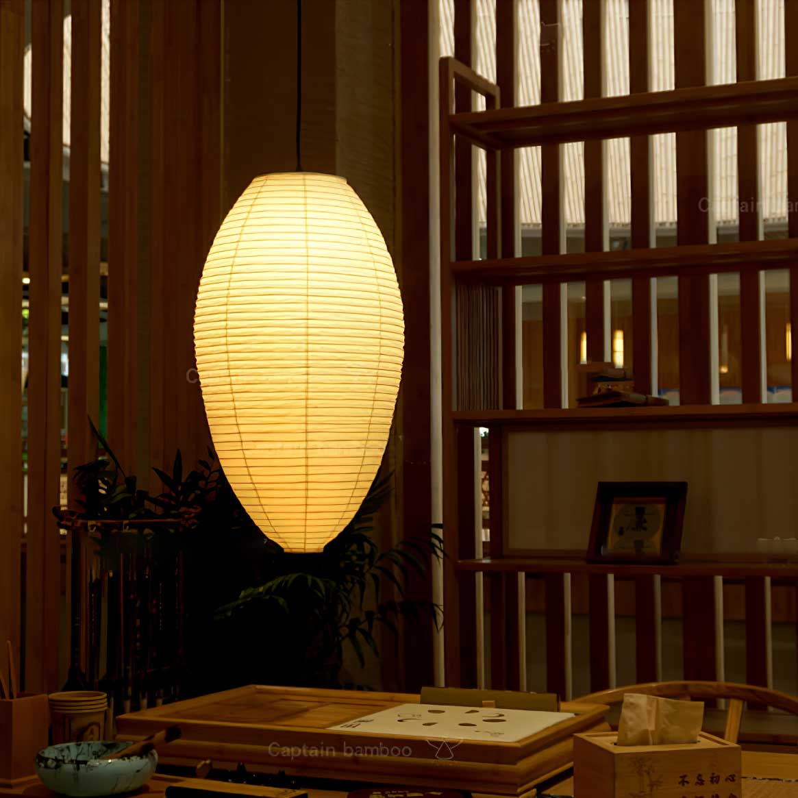 Washi Paper Chestnut Pendant Lamp - Letslighting