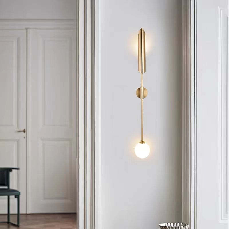 Arisha Posmoderno Doble Foco Metal Aplique de Pared Dorado
