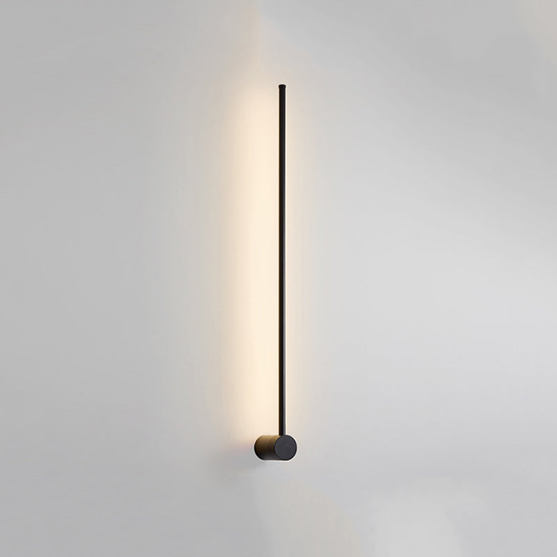 Edge Minimalista Lineal Metal Aplique de Pared Exterior Negro
