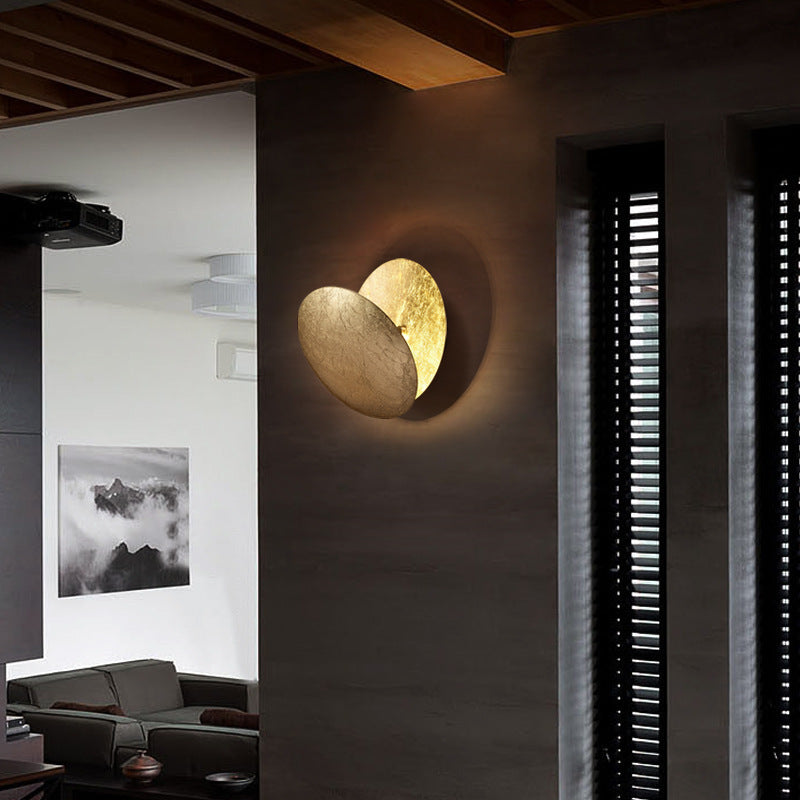 Aria Diseño Luna Metal Aplique de Pared Dorado/Bronce