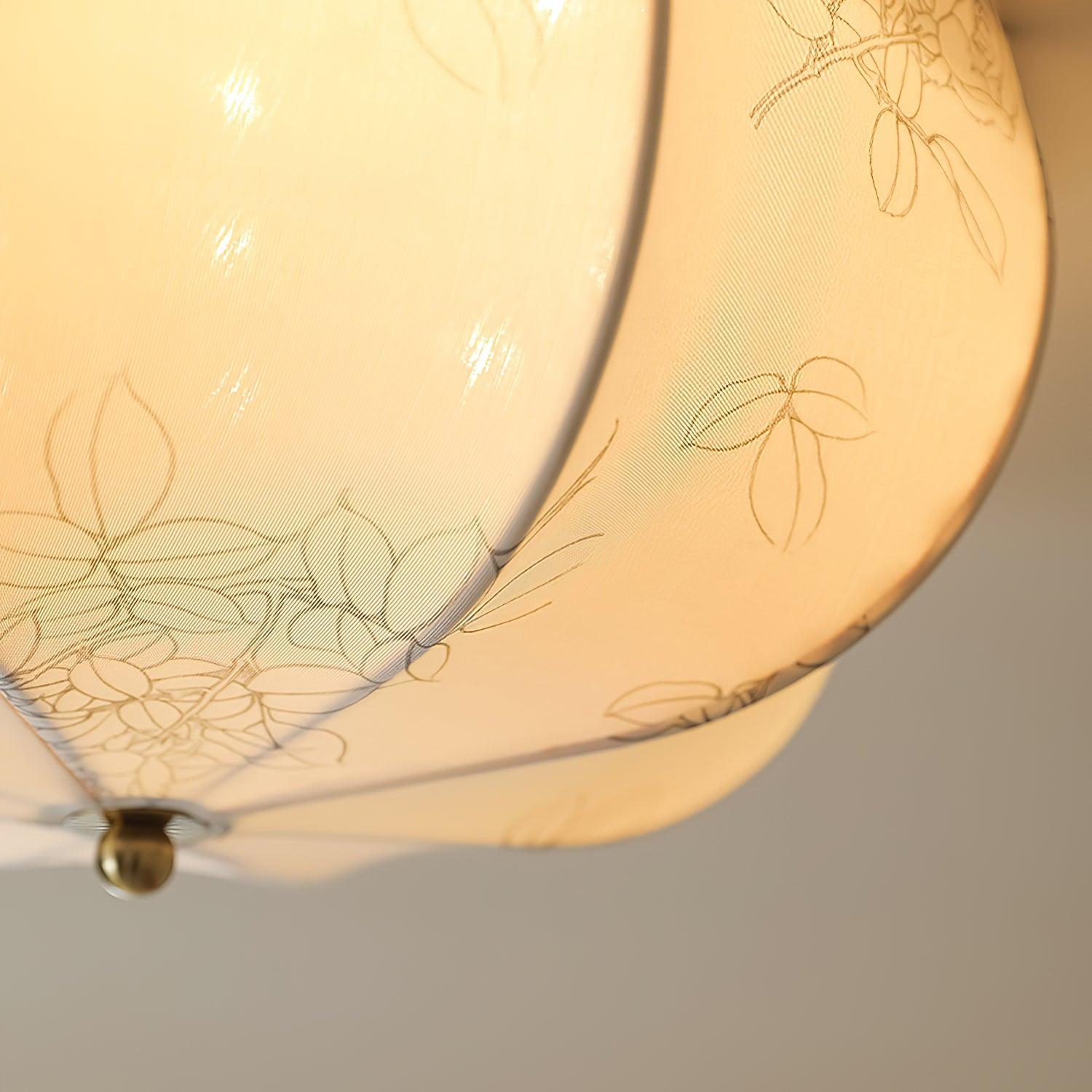 Ritta Retro Globo Metal Tela LED Plafón Lámpara de Techo Comedor Dormitorio