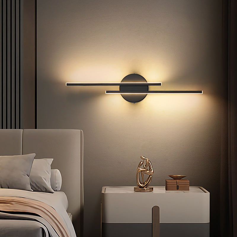 Alana Minimalita Lineal Metal LED Aplique de Pared Negra/Blanca