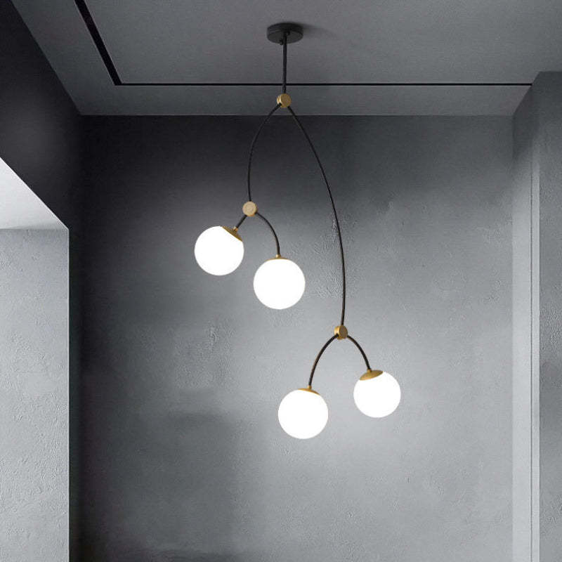 Valentina Minimalista Bolas LED Metal Lámpara Colgante Negra