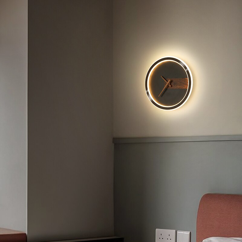 Arisha Moderno Diseño Reloj Metal/Silicio Aplique de Pared Blanco/Negro/Dorado