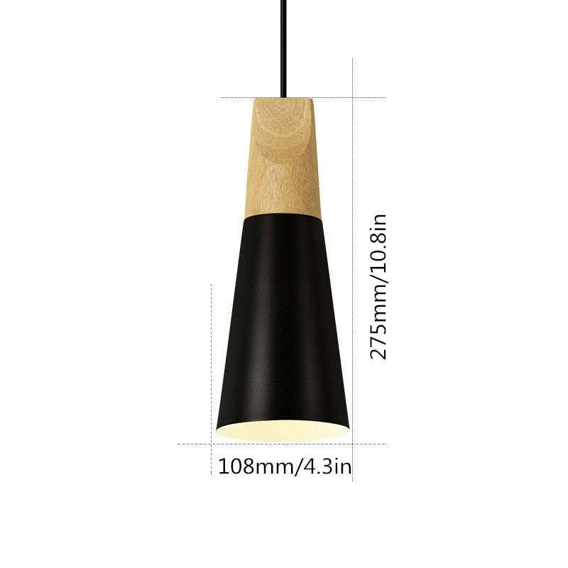 Valentina Moderna Madera/Metal Lámpara Colgante