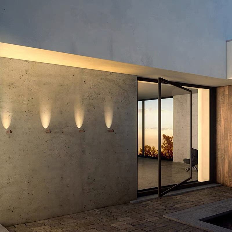 Ray Moderno Tubular Metal LED Aplique de Pared Exterior Negro/Blanco