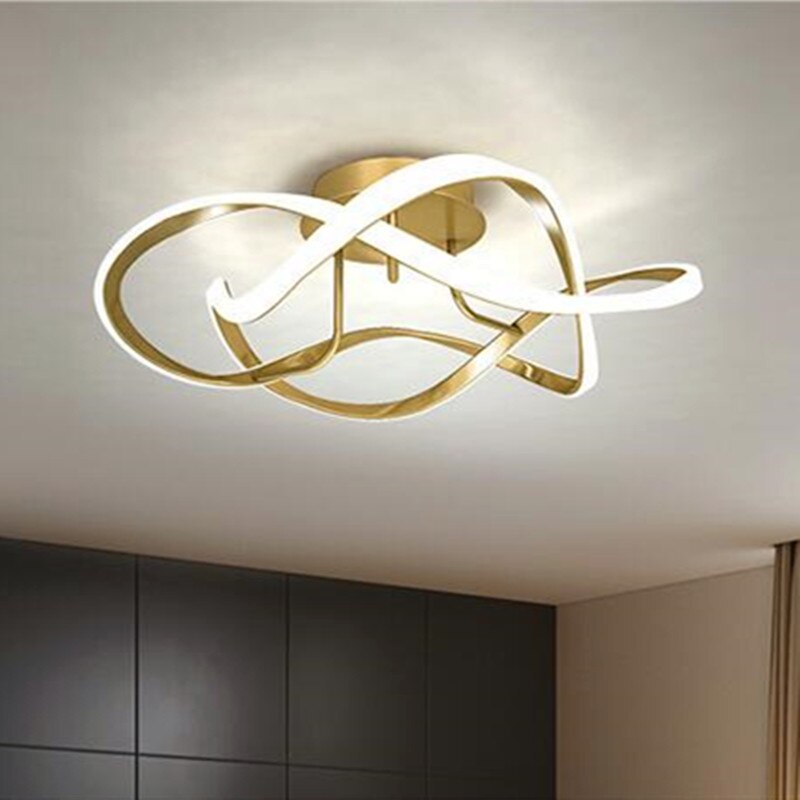 Arisha Decorativa Geométrica Acrílico/Metal LED Lámpara de Techo Negra/Rosa/Azul/Dorada