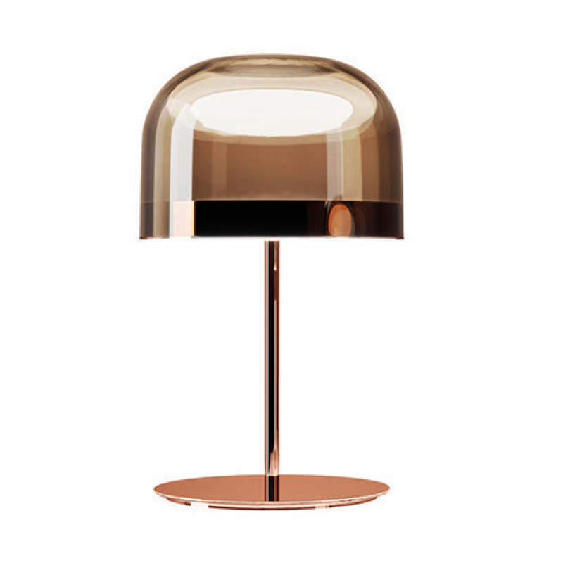 Valentina Moderna Nórdica Vidrio/Metal Lámpara de Mesa Negra/Rosa Oro