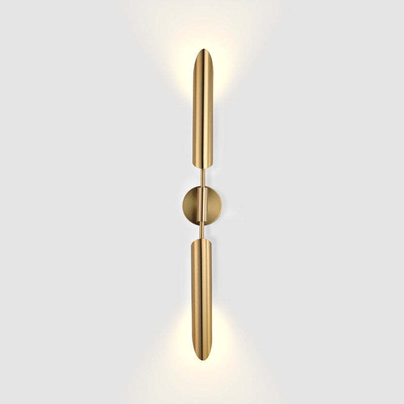 Arisha Posmoderno Doble Foco Metal Aplique de Pared Dorado