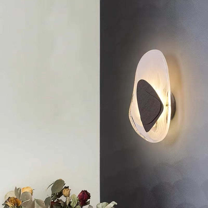Arisha Moderno Nórdico Geométrico Acrílico Aplique de Pared Negro/Dorado