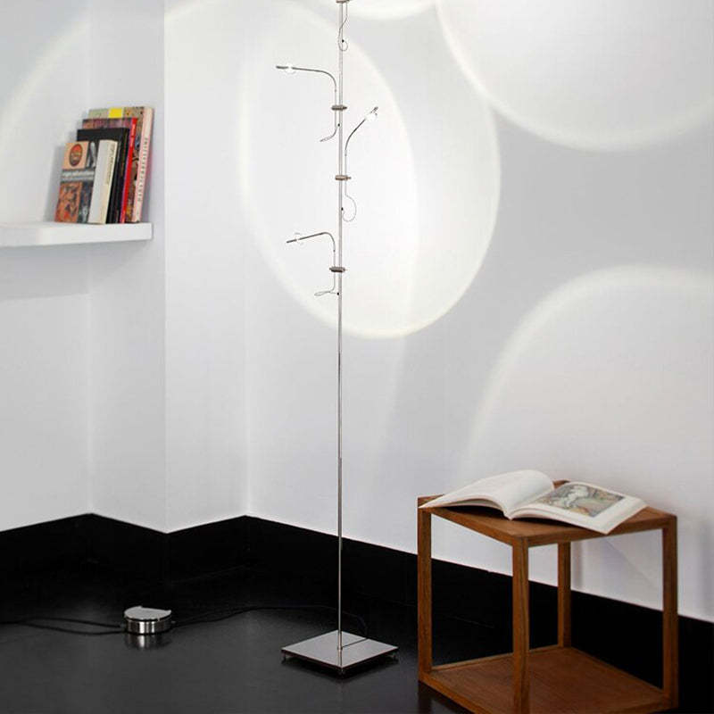 Mira Minimalista Moderna Lineal Metal LED Lámpara de Pie Negra