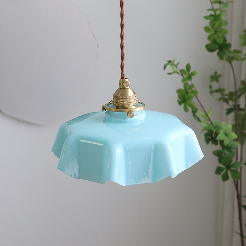 Valentina Vintage LED Simple Lámpara Colgante Vidrio/Madera/Metal Dormitorio