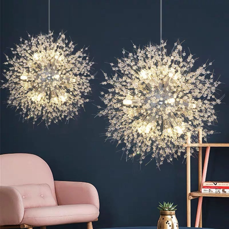 Lili Lámpara Colgante Moderna Luja Cristal/Metal Ora/Croma