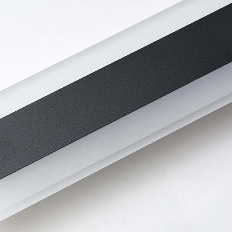 Edge Moderna Lineal Metal Aplique de Pared Exterior Negra