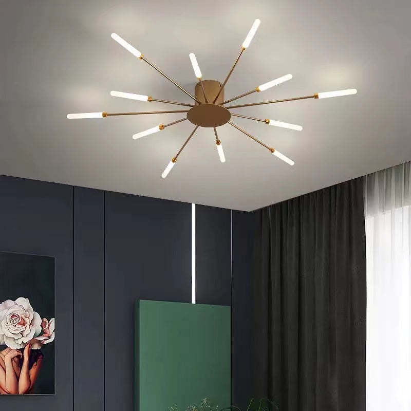 Arisha Moderna Sputnik Lineal Metal Lámpara de Techo