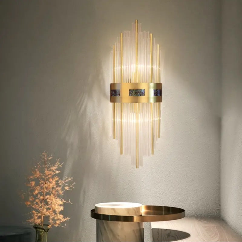 Kristy Moderno Metal LED Aplique de Pared Dorado Comedor Salón