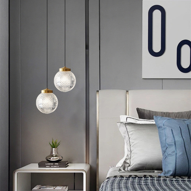 Modern Minimalista Arte Deco Esfera Metal Lámpara Colgante Oro