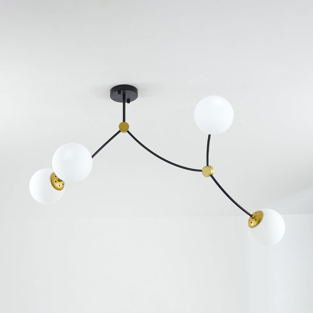 Valentina Minimalista Bolas LED Metal Lámpara Colgante Negra
