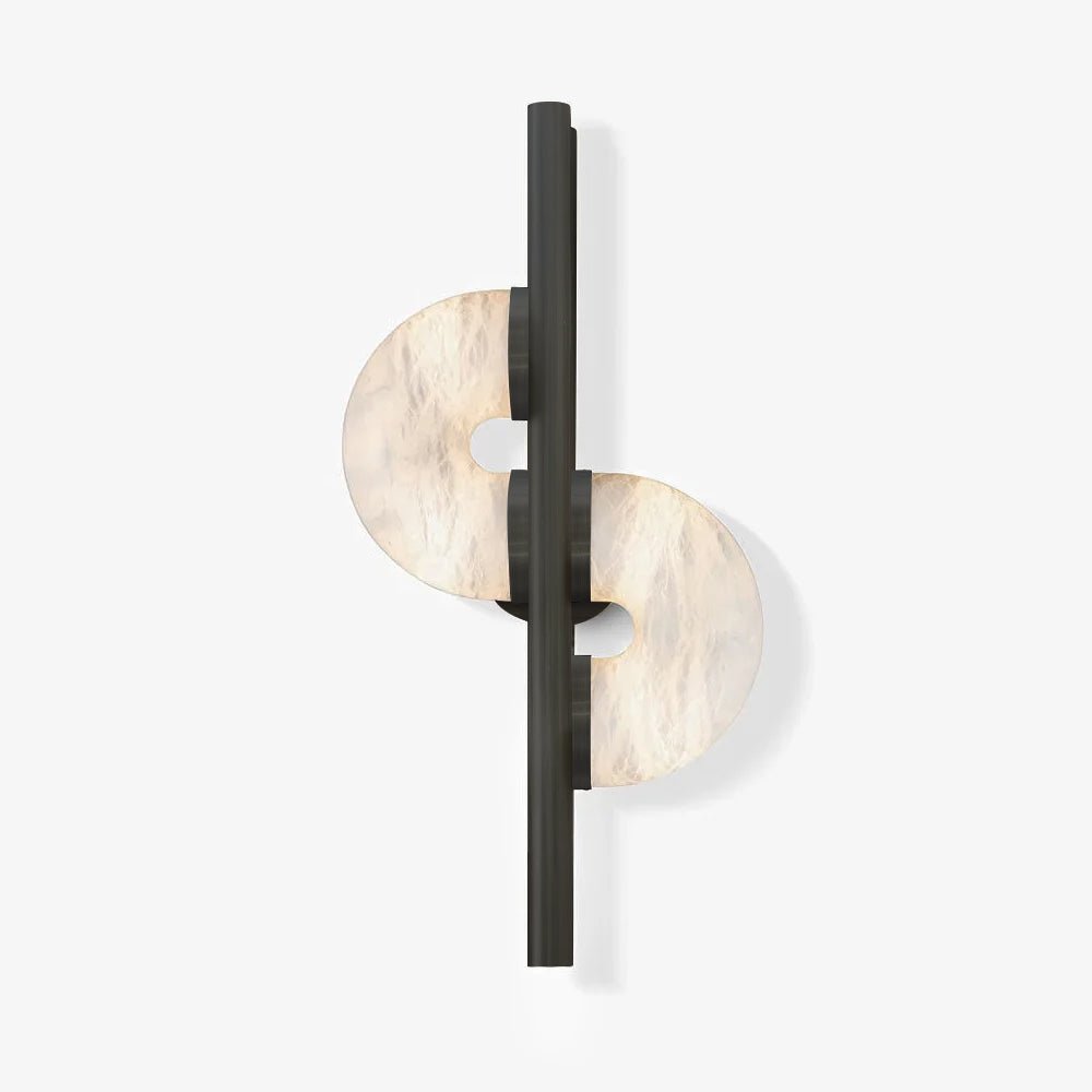 Liraven Dual Disc Alabaster Wall Light - Letslighting