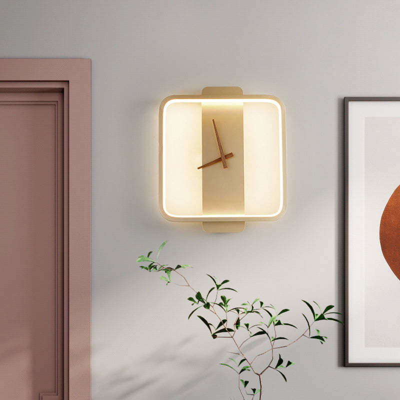Nordic Decorativo Reloj Metal Aplique de Pared Dorado/Negro
