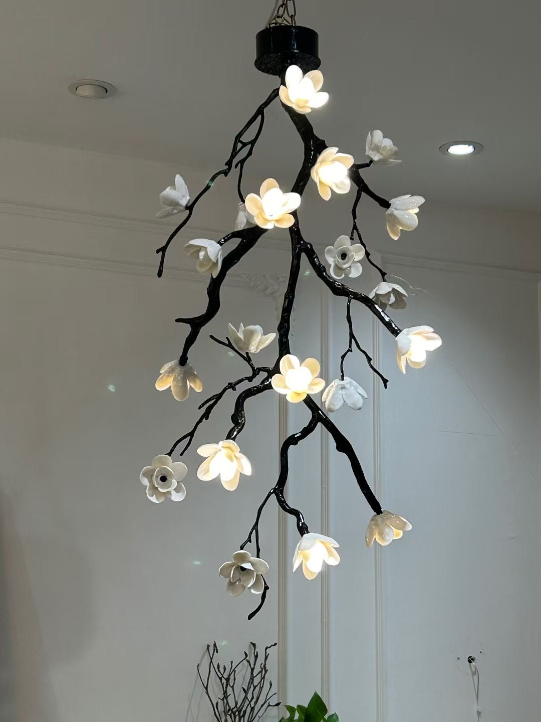 Large Long Branch Flower Chandelier - Letslighting