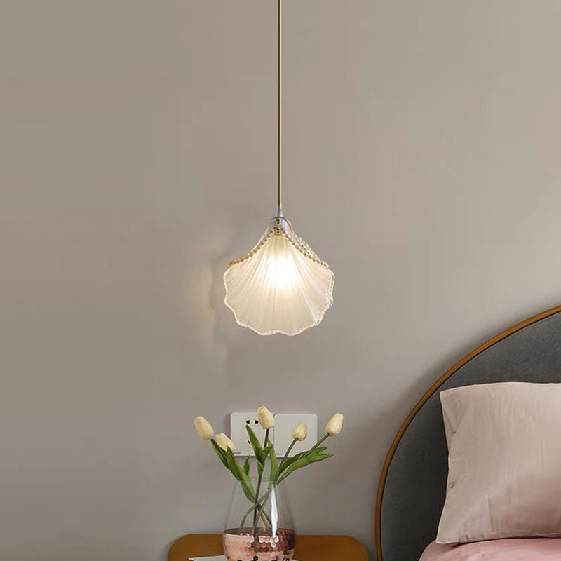 Kirsten Lámpara Modernas Simple Colgante Ctistal Concha Comedor Metal