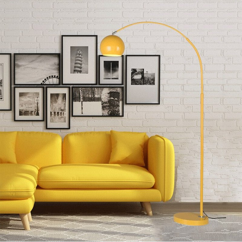 Morandi Moderno Geométrico Metal LED Lámpara de Pie Amarillo/Negro/Azul