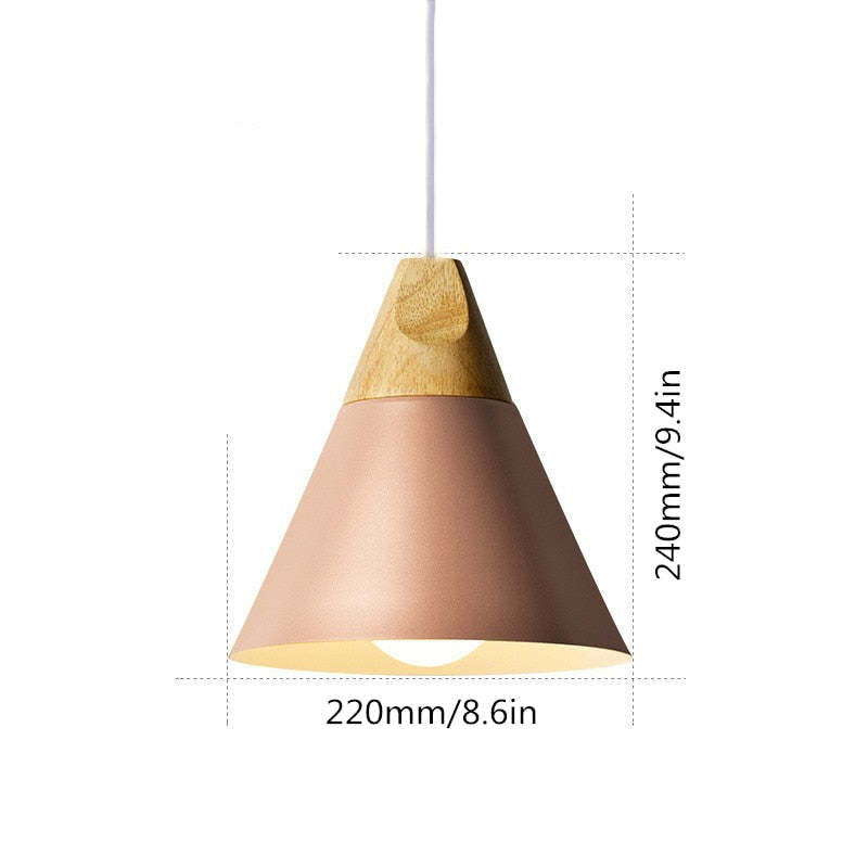 Valentina Moderna Madera/Metal Lámpara Colgante